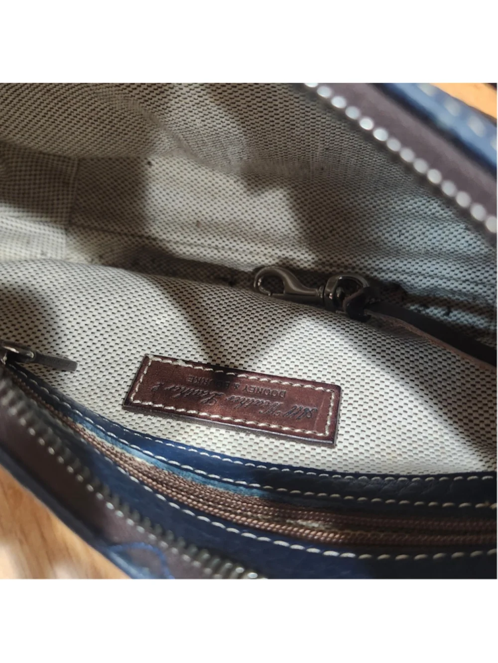 Dooney & Bourke Blue Pebbled Leather Hobo Bag
